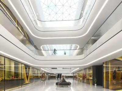 Futuristic Shopping Center 03 3D model