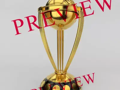 Cricket World Cup Trophy 3D model C4D 3D model