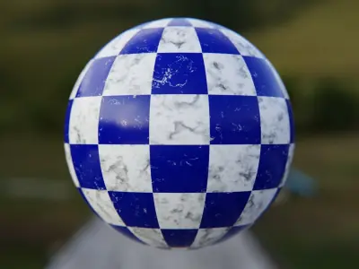Procedural Checkered Marble Shader - Realistic Texture Texture