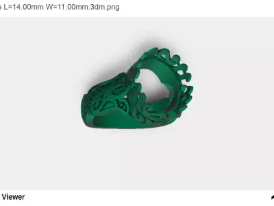 Men Ring With Oval Cut Center Stone 3D print model