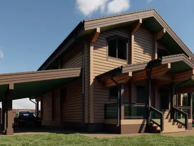 Log house 3D model order