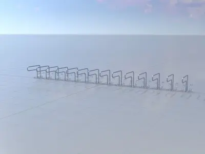 Bicycle Lean-to Parker Version 3 Low-poly 3D model