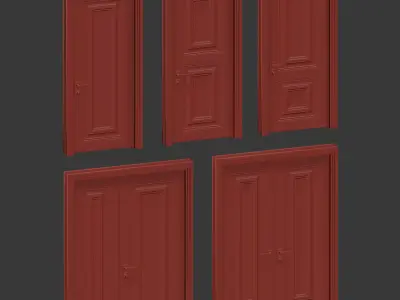 Set of classic doors v2 3D model