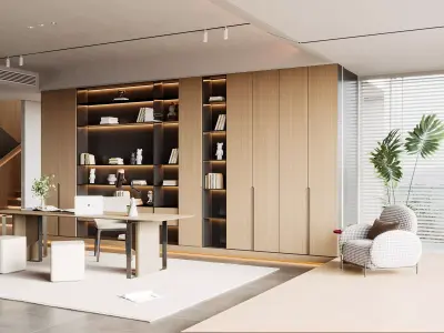 3D model of home study and office 3D model