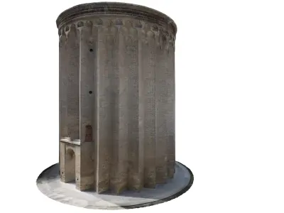 LOW-POLY HIGH-RESOLUTION HISTORICAL TOWER Low-poly 3D model