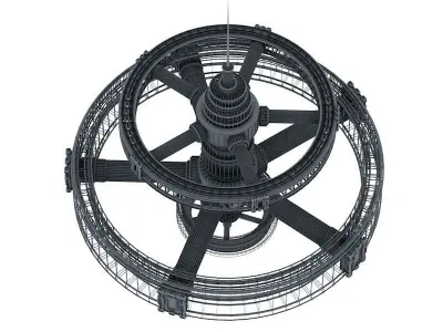 sci - fi Space Station No Texture 3D model