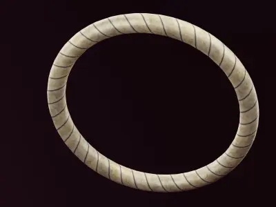 Golden Band Jewelery Low-poly 3D model
