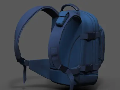 Backpack Camping Generic bag baggage  Low-poly 3D model