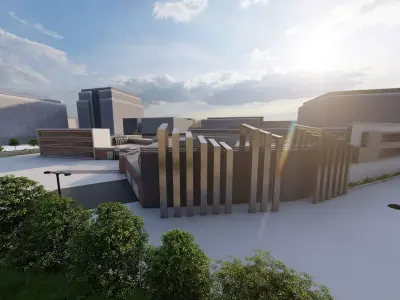 Futuristic Skyscraper-Building office-Modern office 3D model buy