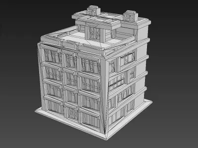 House Voxel - 2 Low-poly 3D model