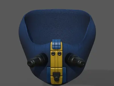 Gas mask respirator scifi futuristic 3d  Low-poly 3D model