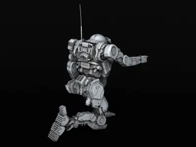 Javelin futuristic robot 3D print model