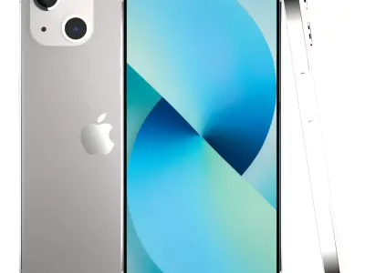 Apple iPhone 13 Starlight Low-poly 3D model