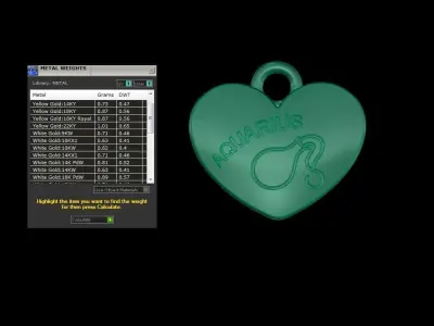 Kids Heart Pendants 3dm STL OBJ FBX Renders Details 3D print model 2
