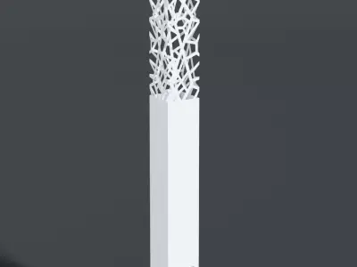 Big outdoor garden lattern with LED source Free 3D model