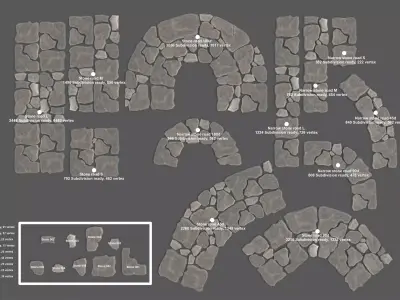 Environment Stone Pack Low-poly 3D model