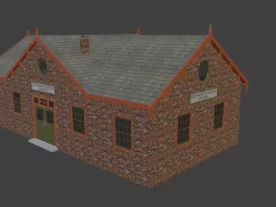 Victorian era Train Station 1911 Southampton 3D model