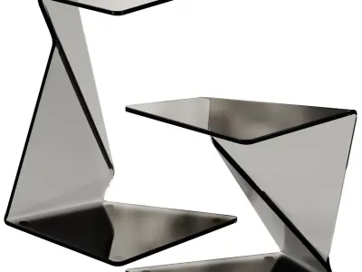 Fiam Italia SIGMY Glass side table 3D model