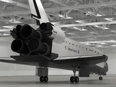  Space Shuttles Rigged for Cinema 4D Collection 