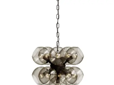 SPHERE CUMULUS GLASS CHANDELIER 7 3D model