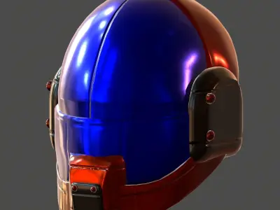 Gas mask helmet 3d model scifi Low-poly  Low-poly 3D model 384