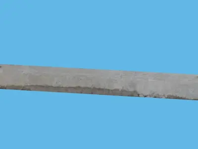 Parking Lot Curb - Game Ready Low-poly 3D model