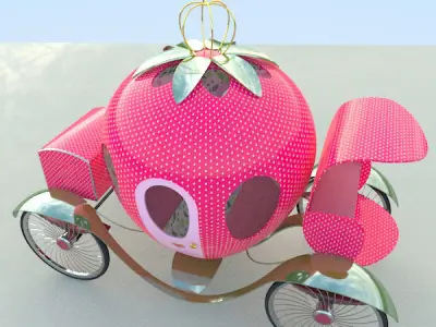 strawberry cart  3D model