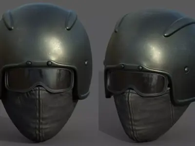 Helmet scifi military combat protection safety futuristic Low-poly 3D model