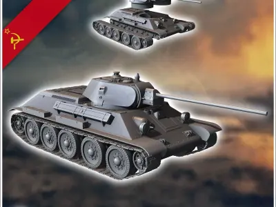 T-34-57 M1941 - Soviet army WW2 Second World East front Ostfront 3D print model