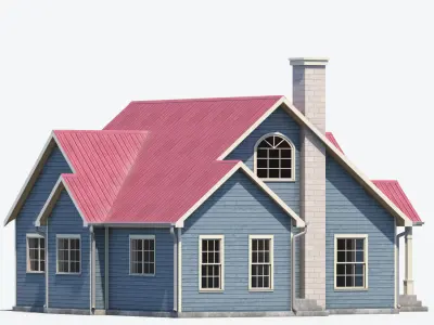 Residential House 6 Low-poly 3D model