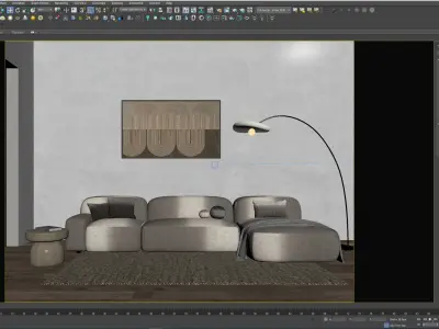 interior living room scene 48 3D model