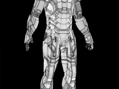 Iron man Mark 42 3d model  Low-poly 3D model