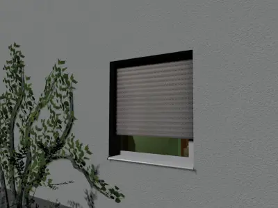 Animated Roller Shutters Low-poly 3D model