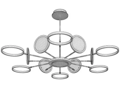Circles Chandelier  Low-poly 3D model