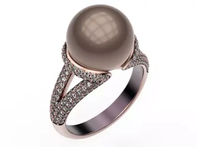 Ring Pearl Hugs 3D print model
