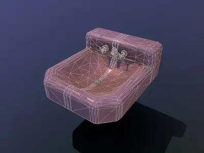 Bathroom Sink Low-poly 3D model