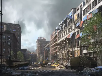 Archmodels vol 265 - collection of post apocalyptic buildings 3D model