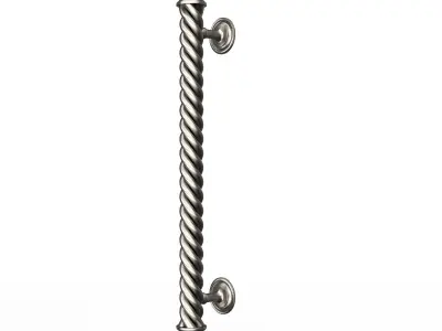 Classic Door Handle 03 Chrome Low-poly 3D model