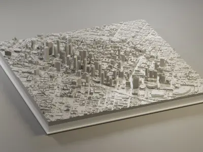 3D MODEL OF LOS ANGELES CALIFORNIA 3D print model