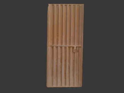 Rusty Metal Gate Scan Low-poly 3D model