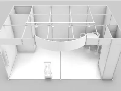 exhibition stand design 3D model