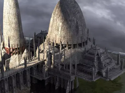 Darth Plagueis Sith compound facities 3D model