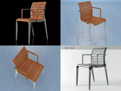 Teak Chair 476 3D model