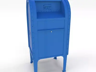 Mailbox Lowpoly PBR Low-poly 3D model