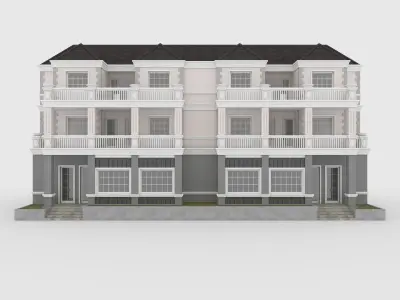 Villa 1 residential building 3D model
