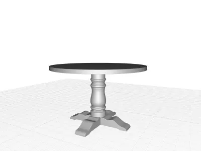 Rocio Pedestal Diner Table Low-poly 3D model