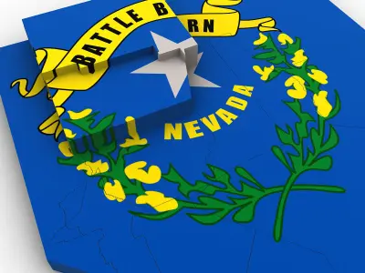 Nevada Political Map 3D model