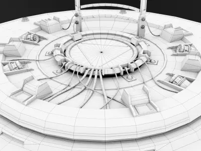 011 Scifi Lifting Platform Low-poly 3D model