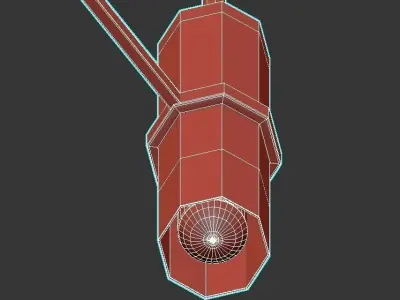 Xavier modern chandelier with clear glass shades and metal frame 3D model