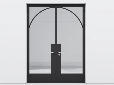 Aluminium door 34 3D model